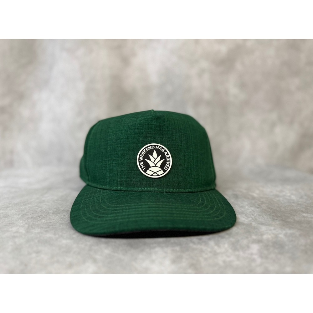 NWT Chubbies Snapback Hat Green Nylon Parrot "The Weekend Has Arrived" OS